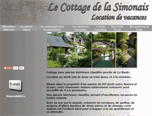 Tablet Screenshot of cottagedelasimonais.eu